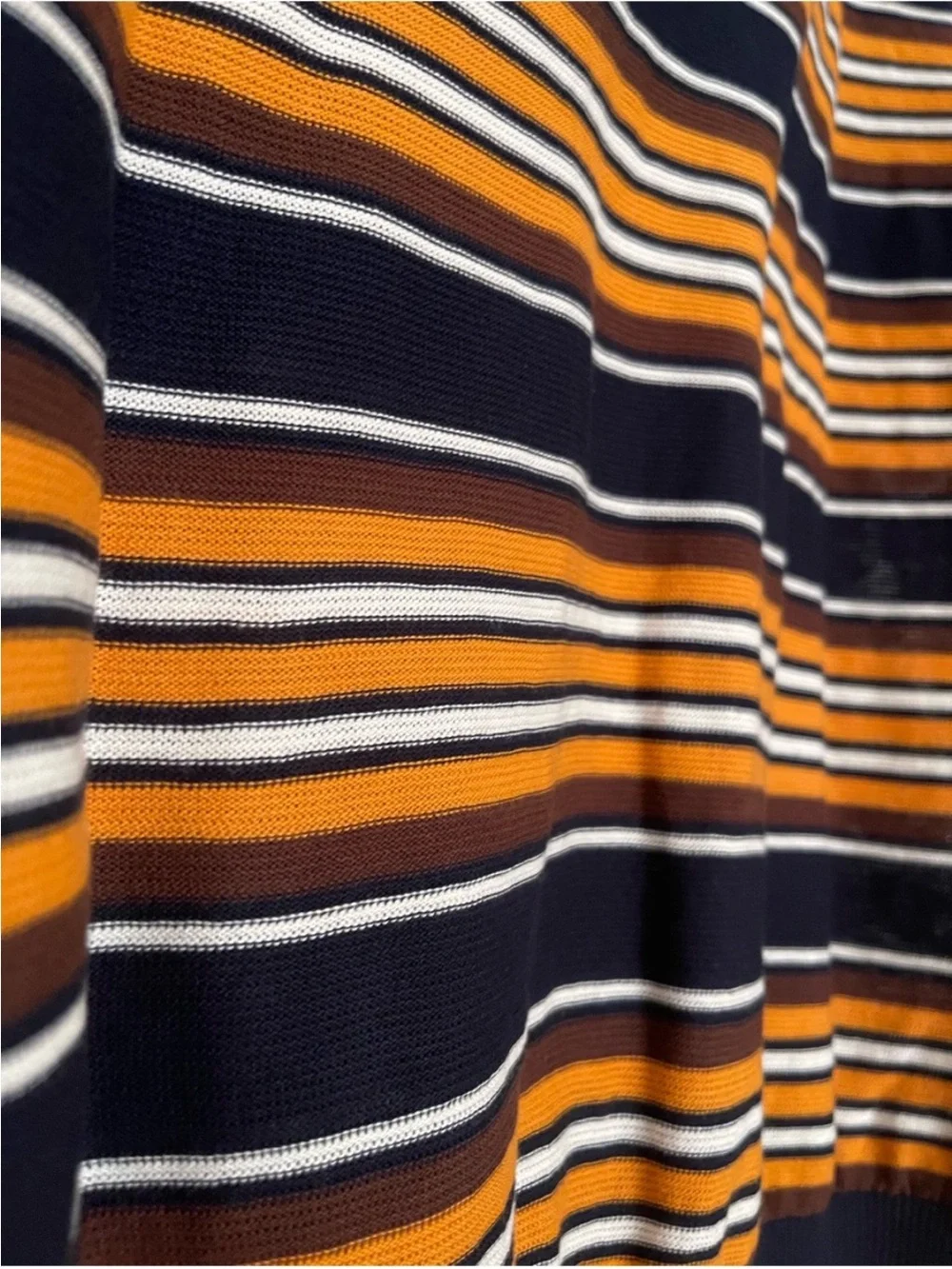 NEW BANANA REPUBLIC 100% COTTON SWEATER POLO NAVY BLUE STRIPES Retro Vibes